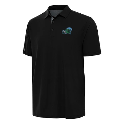 Men's Antigua Black/Gray Tulane Green Wave Era Polo