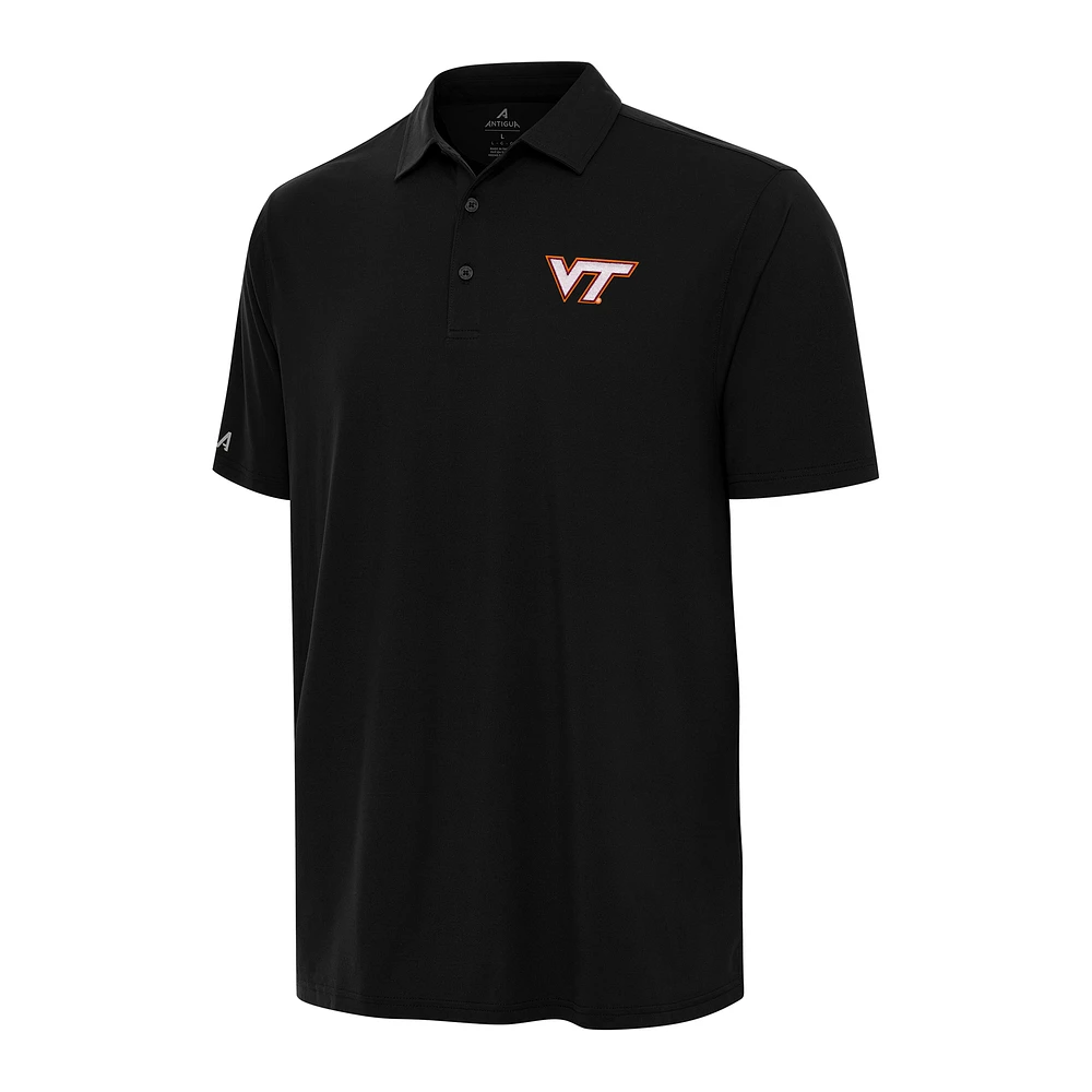 Men's Antigua Black Virginia Tech Hokies Era Polo