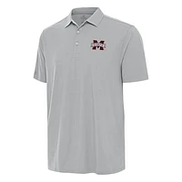 Men's Antigua Gray Mississippi State Bulldogs Era Polo