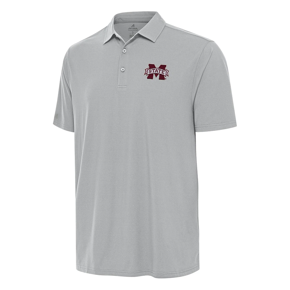 Men's Antigua Gray Mississippi State Bulldogs Era Polo