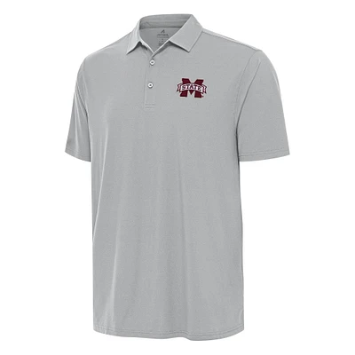 Men's Antigua Gray Mississippi State Bulldogs Era Polo