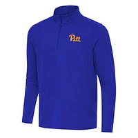 Men's Antigua Royal Pitt Panthers Intent Quarter-Zip Top