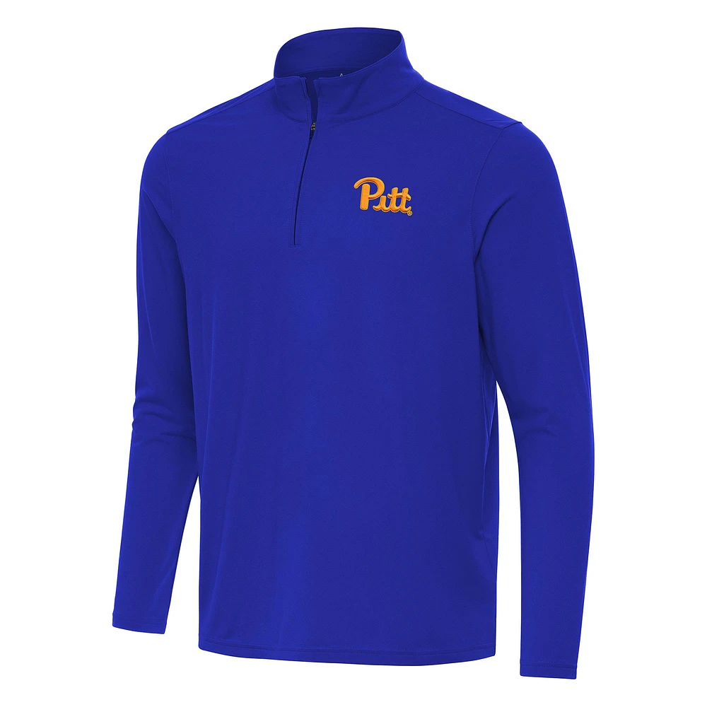 Men's Antigua Royal Pitt Panthers Intent Quarter-Zip Top