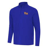 Men's Antigua Royal Pitt Panthers Intent Quarter-Zip Top