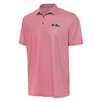 Men's Antigua Red/White Ole Miss Rebels Rings Polo