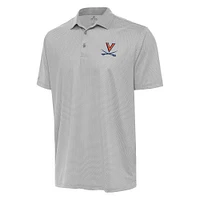 Men's Antigua Gray/White Virginia Cavaliers Rings Polo