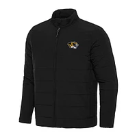 Men's Antigua Black Missouri Tigers Swelter Full-Zip Puffer Jacket