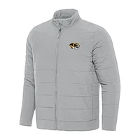 Men's Antigua Gray Missouri Tigers Swelter Full-Zip Puffer Jacket