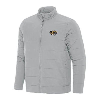 Men's Antigua Gray Missouri Tigers Swelter Full-Zip Puffer Jacket