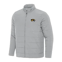 Men's Antigua Gray Missouri Tigers Swelter Full-Zip Puffer Jacket
