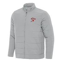 Men's Antigua Gray Utah Utes Swelter Full-Zip Puffer Jacket