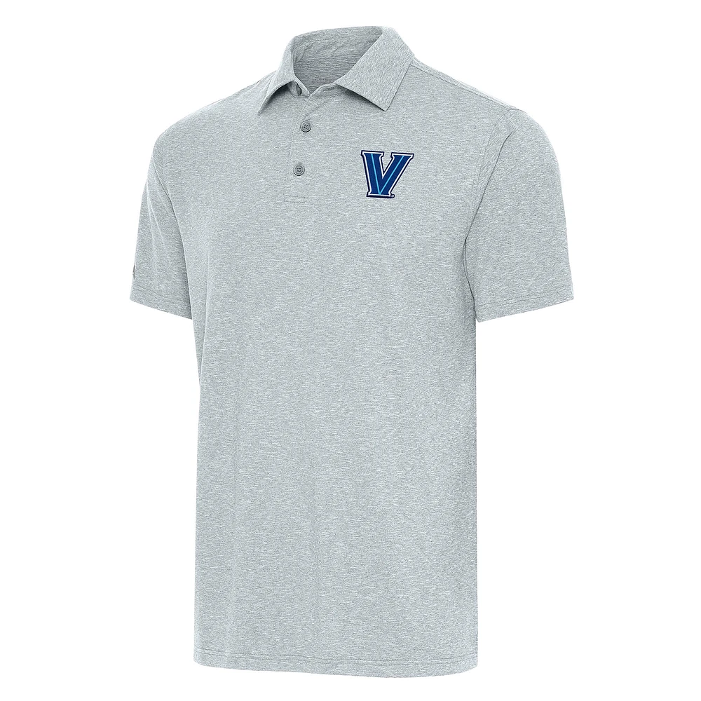 Men's Antigua Heather Gray Villanova Wildcats Big & Tall Par 3 Polo