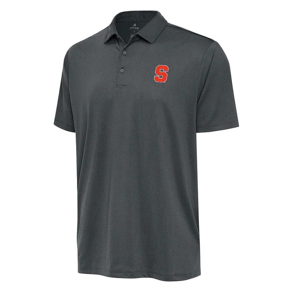Men's Antigua Charcoal Syracuse Orange Big & Tall Ellipse Polo