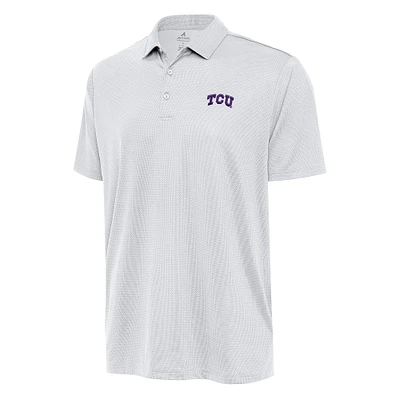 Men's Antigua  White TCU Horned Frogs Big & Tall Ellipse Polo