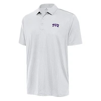 Men's Antigua  White TCU Horned Frogs Big & Tall Ellipse Polo