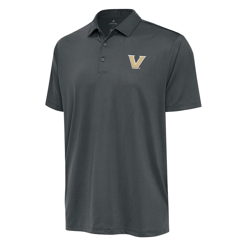 Men's Antigua Charcoal Vanderbilt Commodores Big & Tall Ellipse Polo