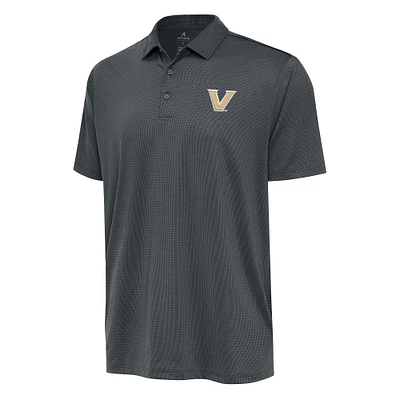 Men's Antigua  Charcoal Vanderbilt Commodores Big & Tall Ellipse Polo