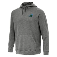 Men's Antigua Heather Charcoal Tulane Green Wave Cloud Pullover Hoodie