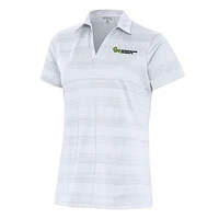 Women's Antigua White George Mason Patriots Compass Polo