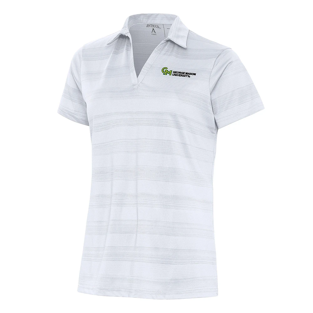Women's Antigua White George Mason Patriots Compass Polo