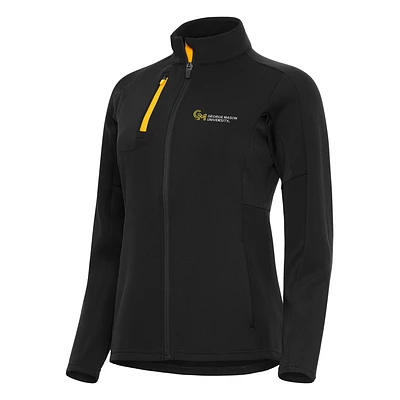 Women's Antigua Black George Mason Patriots Generation Full-Zip Jacket
