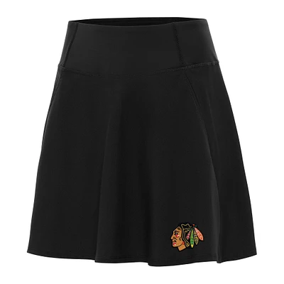 Women's Antigua Black Chicago Blackhawks Chip Skort
