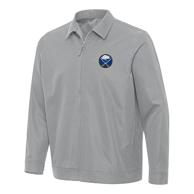 Men's Antigua  Gray Buffalo Sabres Pivot Full-Zip Jacket
