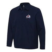 Men's Antigua  Navy Colorado Avalanche Pivot Full-Zip Jacket