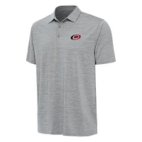 Men's Antigua  Heather Gray Carolina Hurricanes Layout Polo