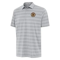 Men's Antigua Gray Boston Bruins Tunnel Polo