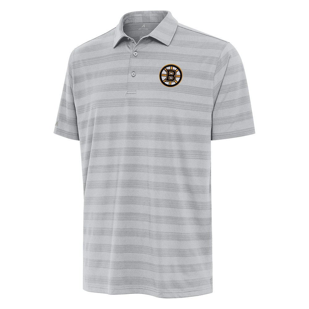 Men's Antigua Gray Boston Bruins Tunnel Polo