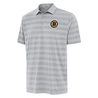 Men's Antigua Gray Boston Bruins Tunnel Polo