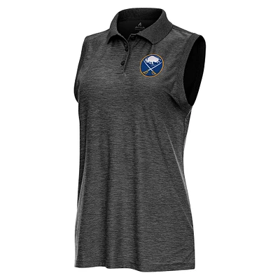 Women's Antigua Heather Buffalo Sabres Recap Sleeveless Polo