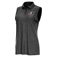 Women's Antigua Heather Anaheim Ducks Recap Sleeveless Polo