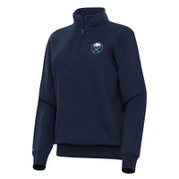 Women's Antigua Navy Buffalo Sabres Victory Quarter-Zip Sweatshirt