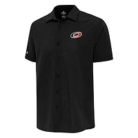Men's Antigua Carolina Hurricanes Activate Woven Short Sleeve Button-Up Shirt