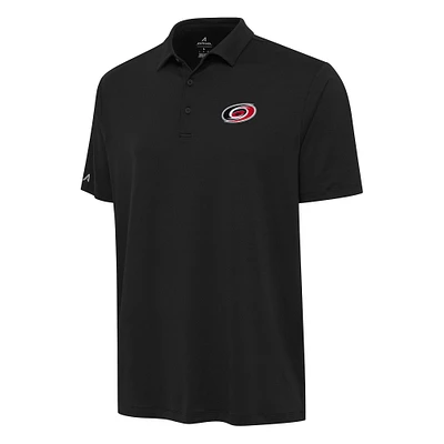 Men's Antigua Black Carolina Hurricanes Reprocess Polo