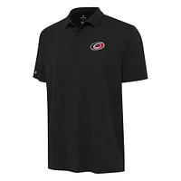 Men's Antigua Black Carolina Hurricanes Reprocess Polo