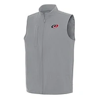 Men's Antigua Gray Carolina Hurricanes Regard Full-Zip Vest