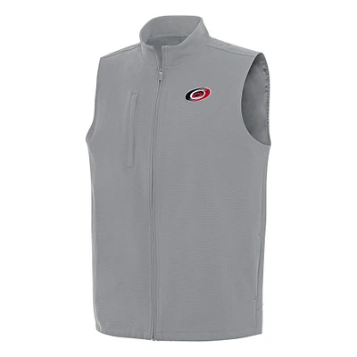 Men's Antigua Gray Carolina Hurricanes Regard Full-Zip Vest