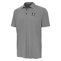 Men's Antigua Black Anaheim Ducks Twine Polo