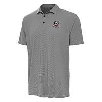 Men's Antigua Black Anaheim Ducks Twine Polo