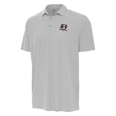Men's Antigua Gray Anaheim Ducks Twine Polo