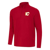 Men's Antigua Red Calgary Flames Intent Quarter-Zip Top