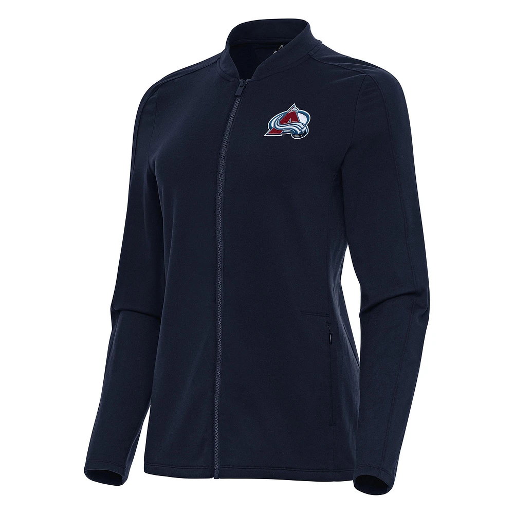 Women's Antigua Navy Colorado Avalanche Continual Full-Zip Jacket