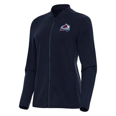 Women's Antigua Navy Colorado Avalanche Continual Full-Zip Jacket