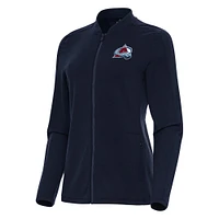 Women's Antigua Navy Colorado Avalanche Continual Full-Zip Jacket