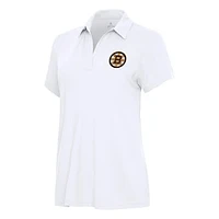 Women's Antigua White Boston Bruins Era Polo