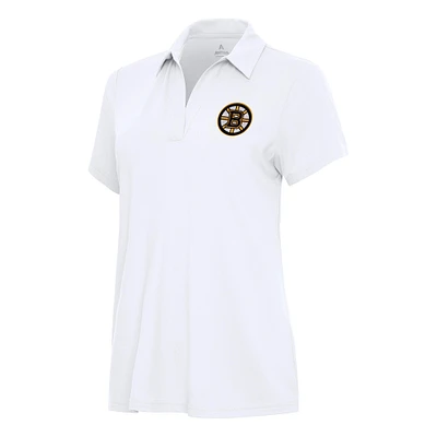 Women's Antigua White Boston Bruins Era Polo