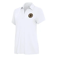 Women's Antigua White Boston Bruins Era Polo